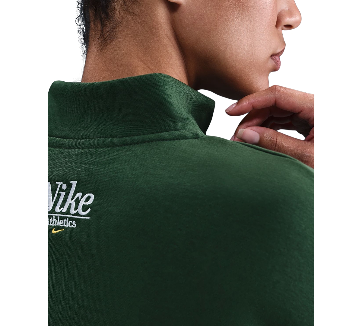 Nike Sportswear Women's Phoenix Fleece Oversized 1/4-zip Long Sweatshirt In Gold