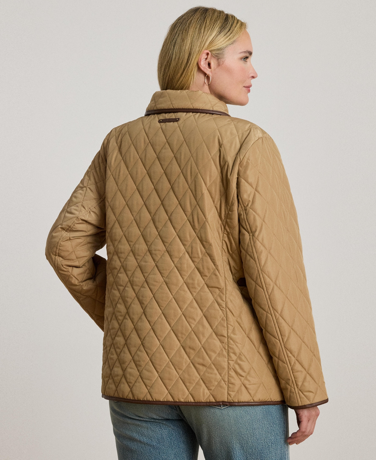 Ralph Lauren Women's Plus Size Quilted Coat, Exclusively For Macys In Brown