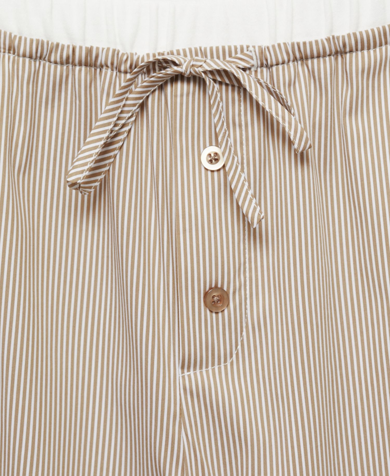 Women's Elastic Detail Striped Pajama Pants