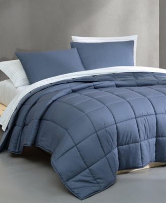 Washed Solid Reversible Plush 5-Pc. Comforter Set, Twin/Twin XL