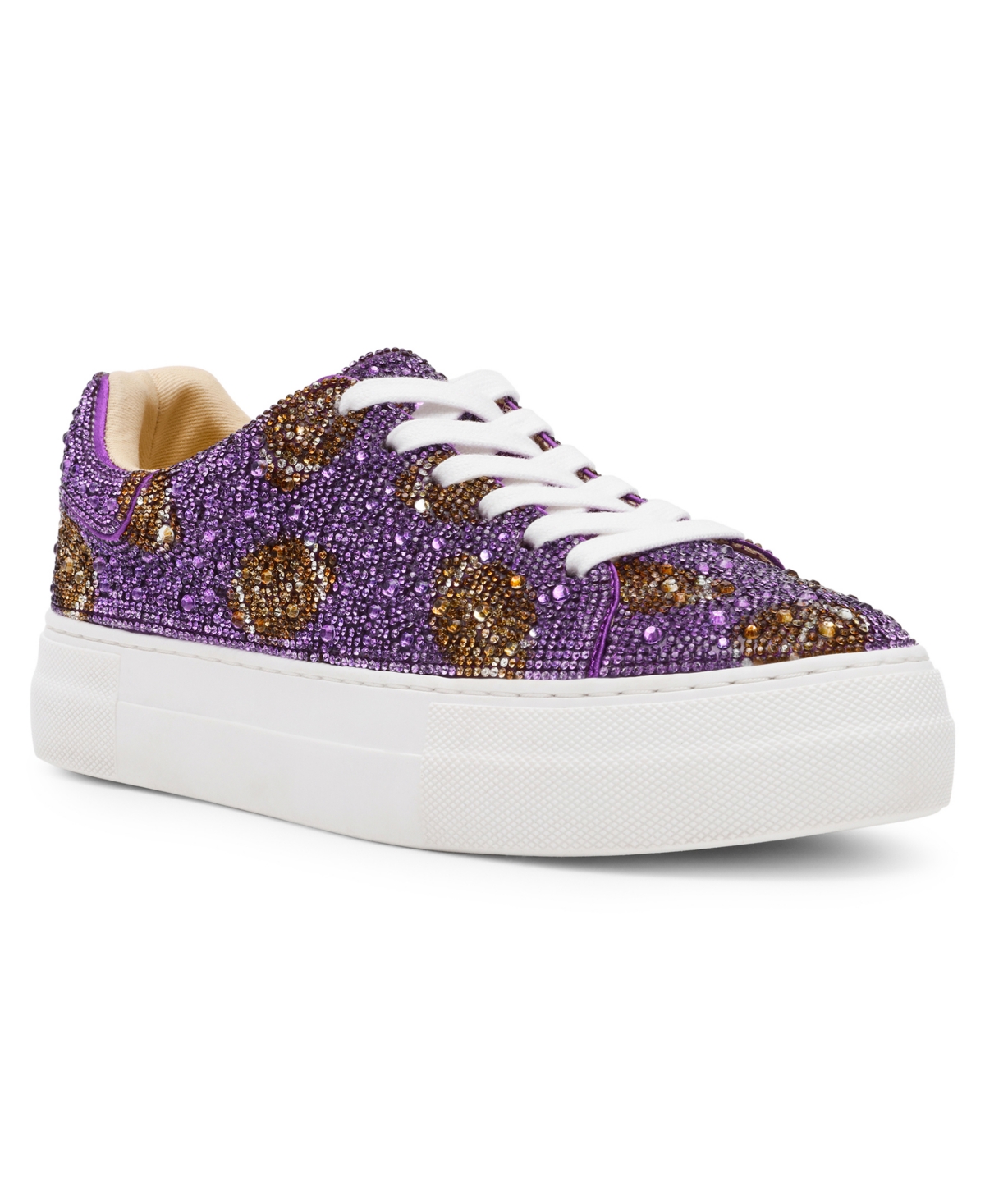 Women's Sidny Platform Lace-Up Sneakers - Purple Football