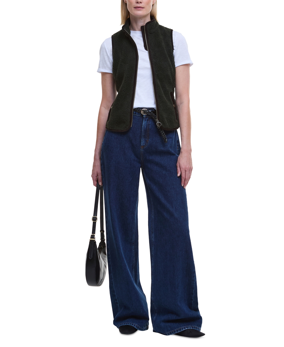 Barbour Women's Burford Fleece Top In Black