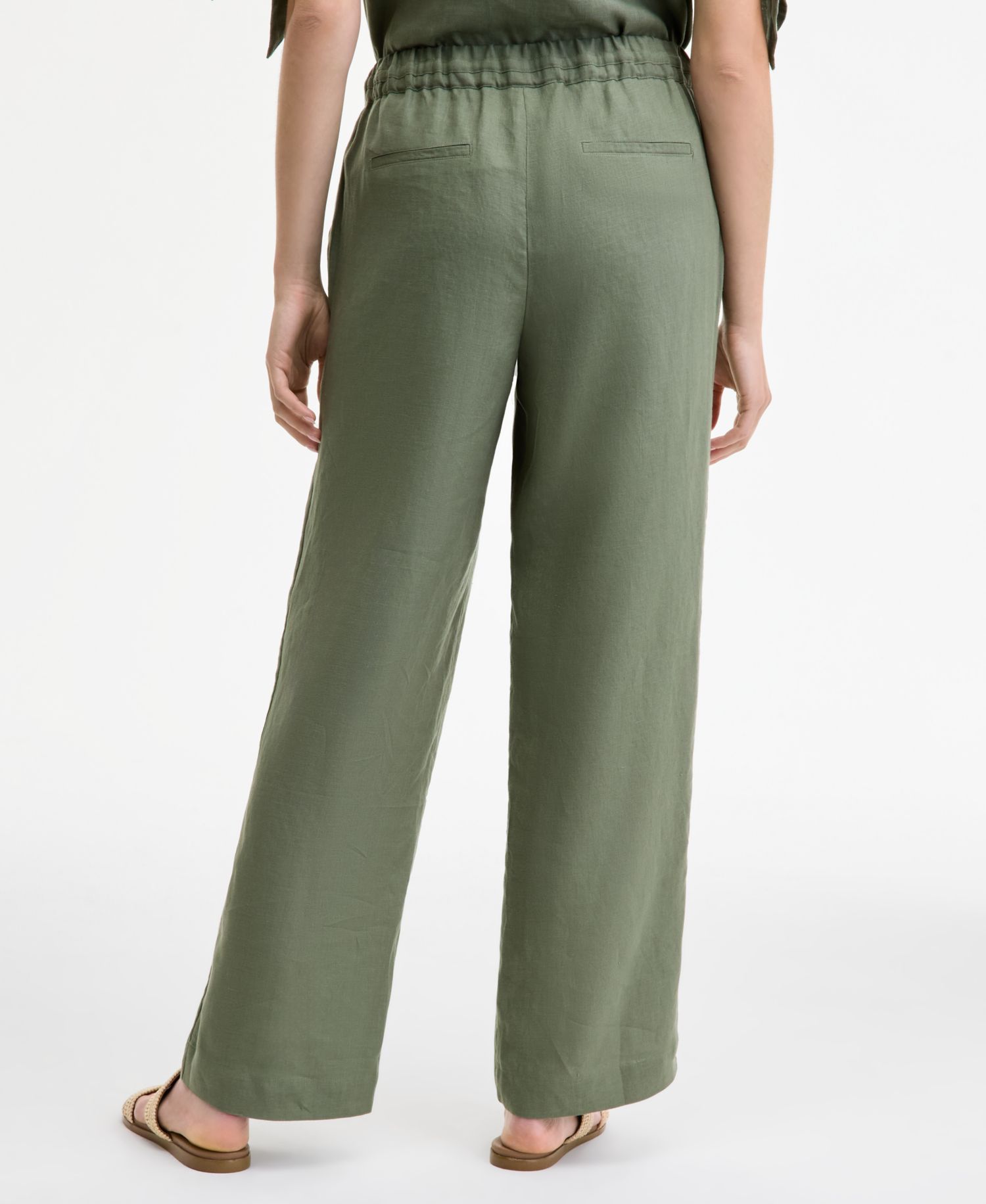 Women's 100% Linen Drawstring Pants