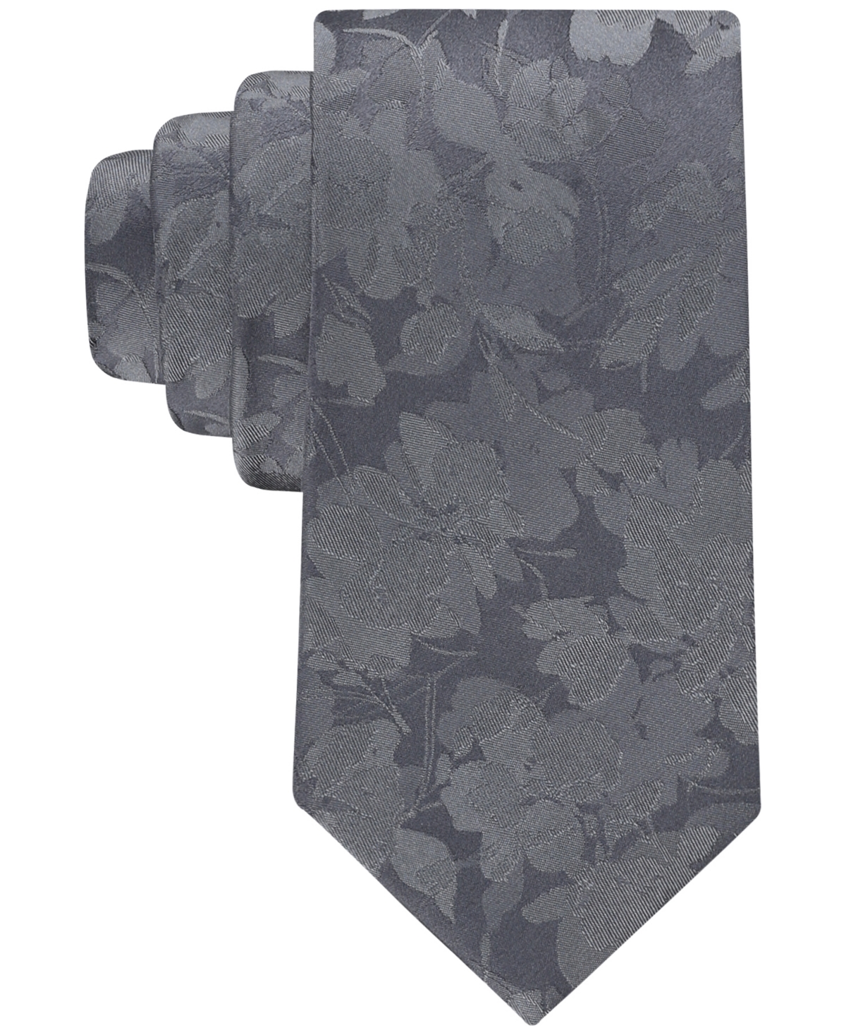 Men's Clara Floral Tie - Charcoal