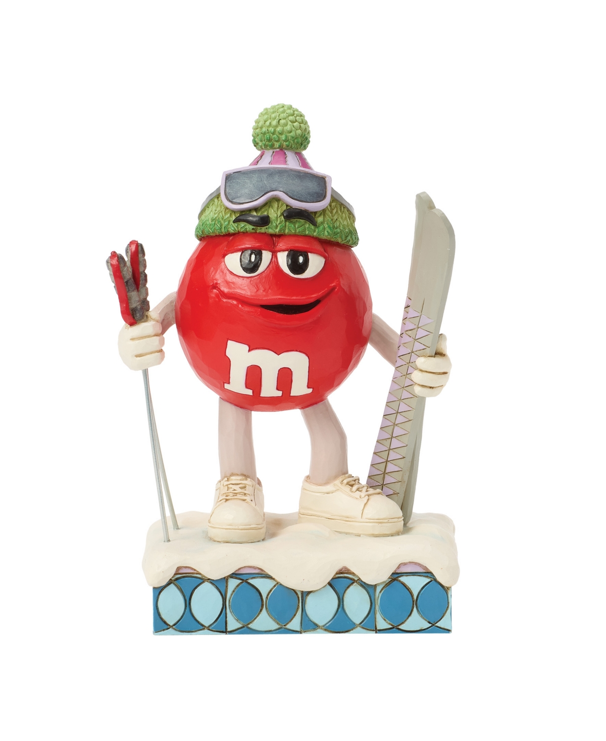 Jim Shore M and M'S Red Character with Skis
