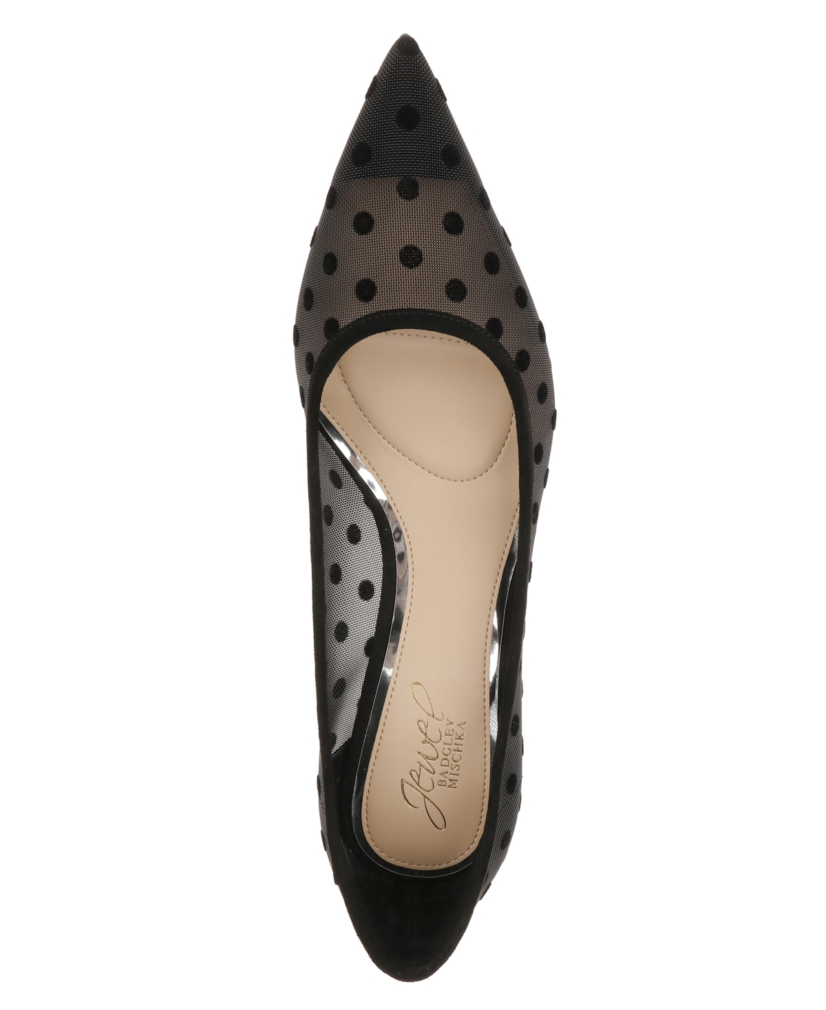Jewel Badgley Mischka Elena Pointed Cap Toe Pump In Black