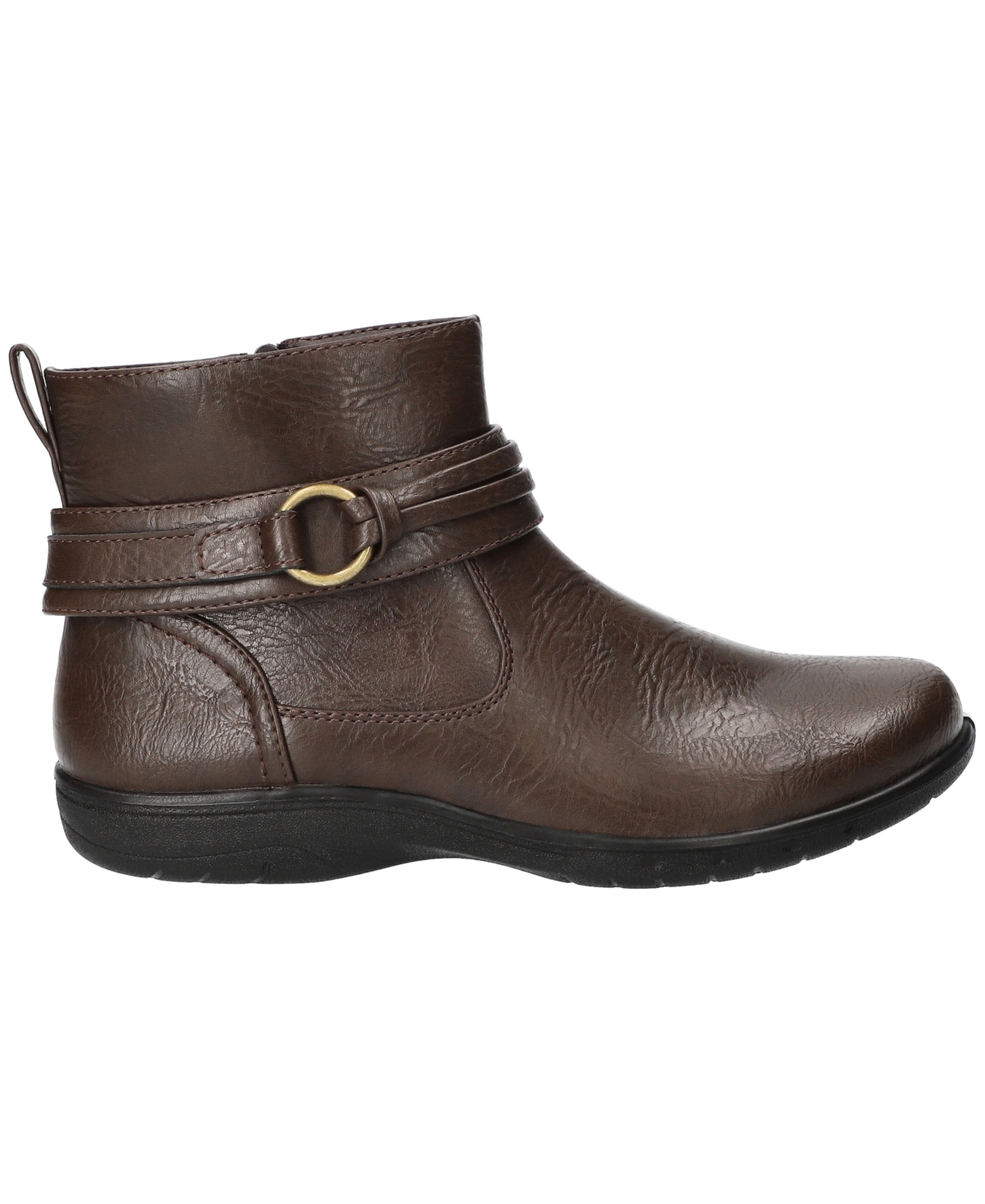 Easy Street Women's Exeter Round Toe Ankle Boots In Brown