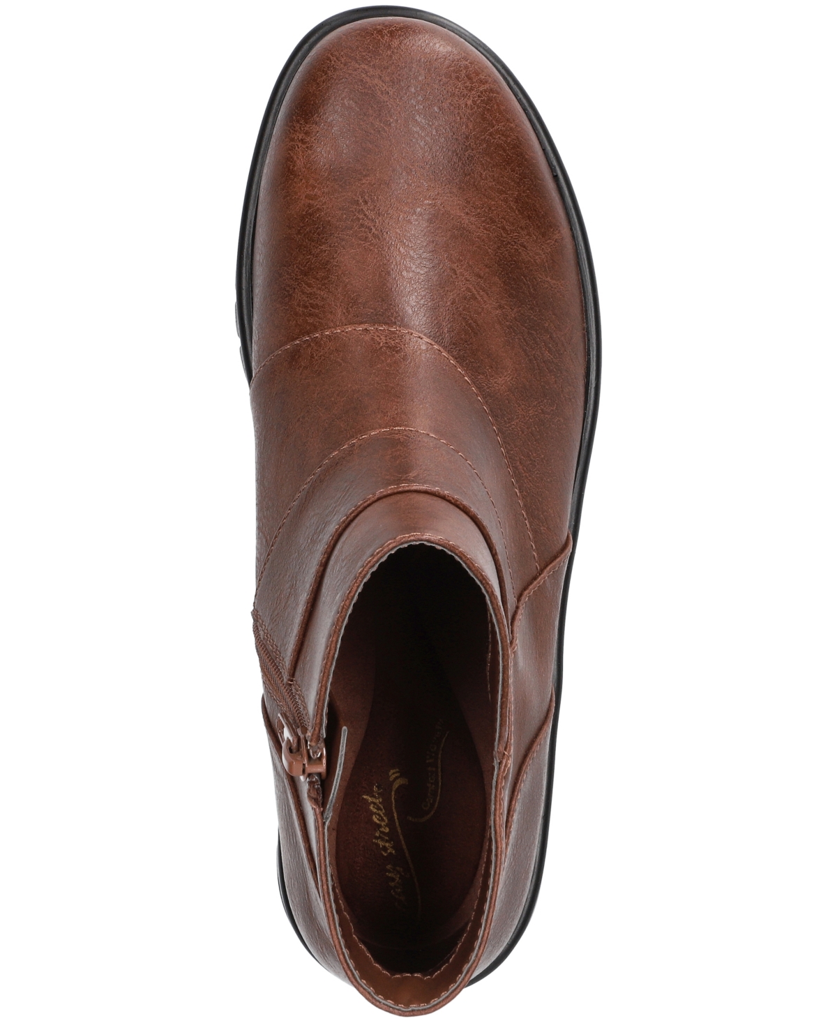 Easy Street Rayleen Wedge Bootie In Brown