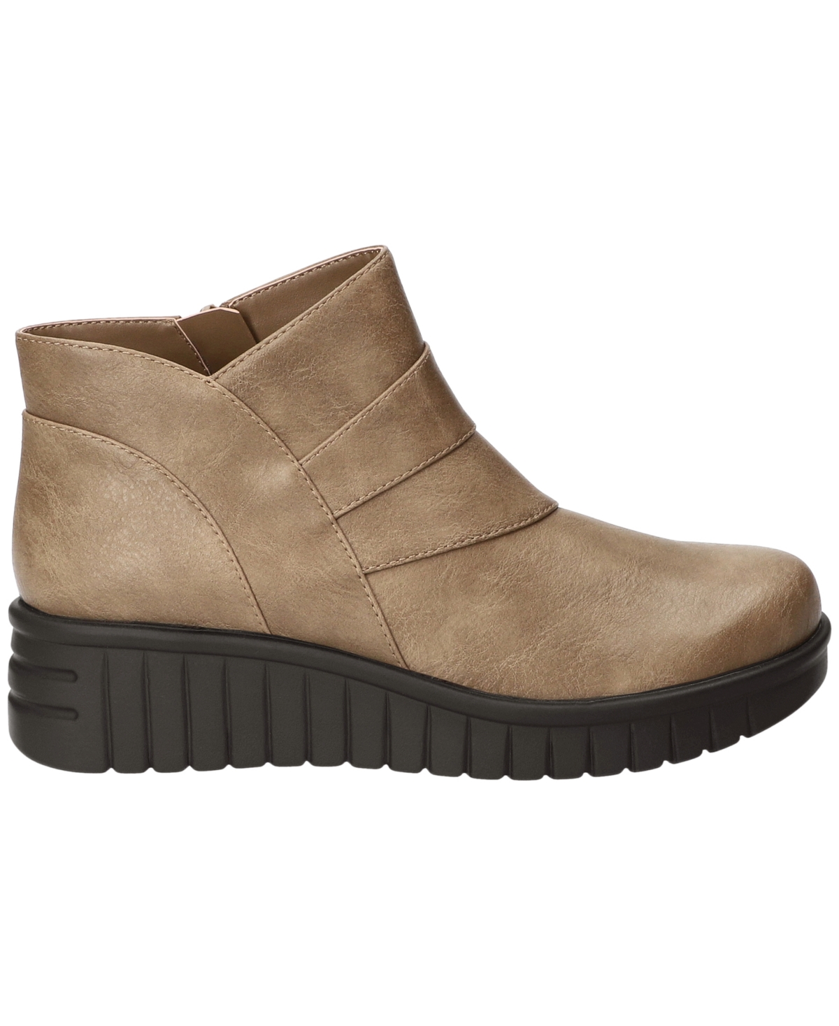 Easy Street Rayleen Wedge Bootie In Brown