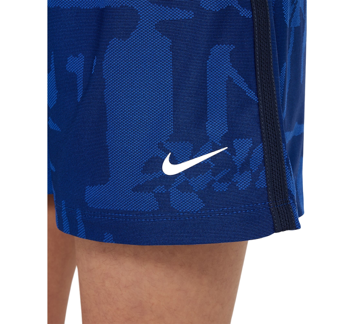 Nike Big Boys Knit Mesh Lined Dri-fit Shorts In Blue