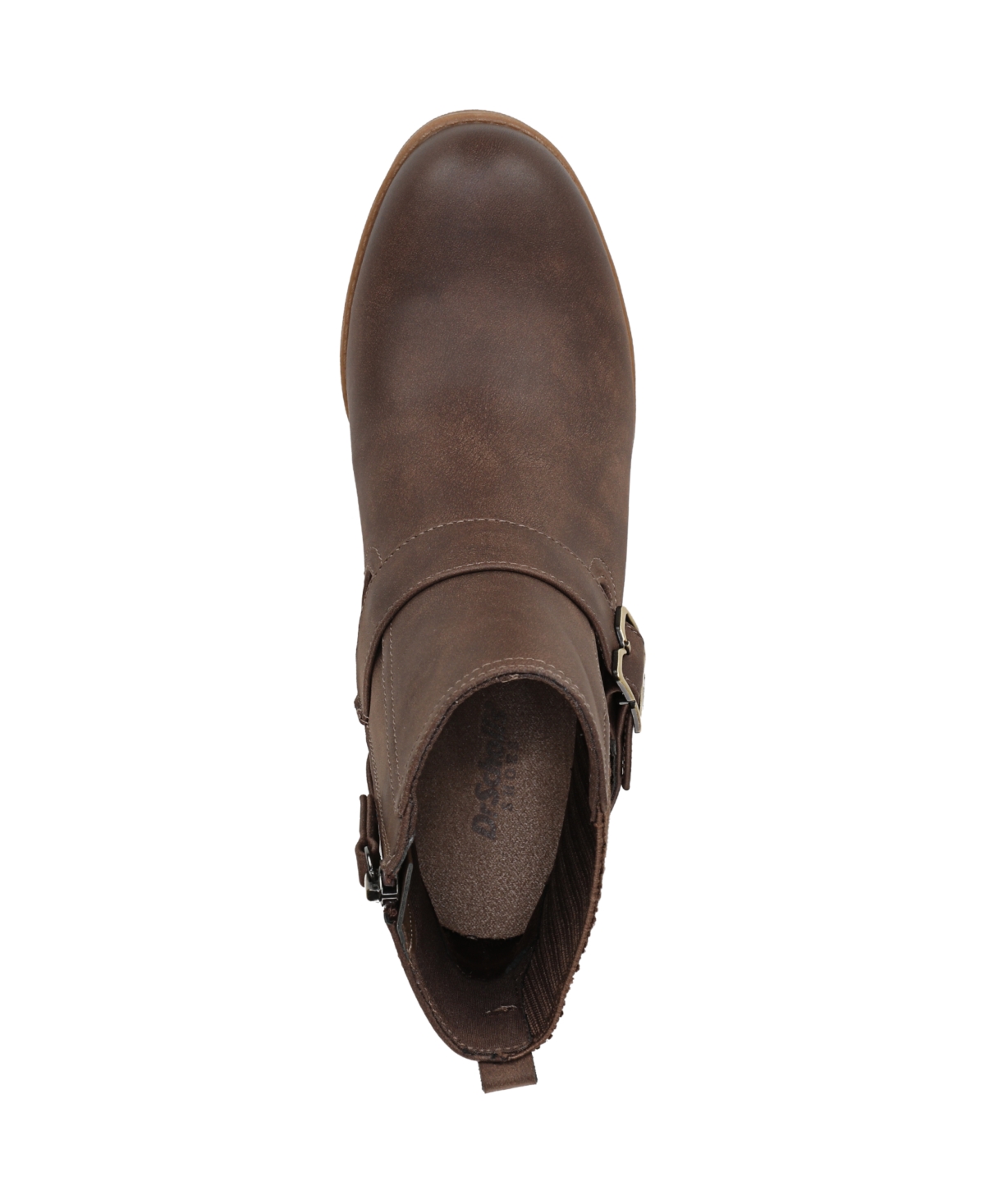 Dr. Scholl's Women's Parker Block Heel Lug Sole Zip Short Boots In Brown