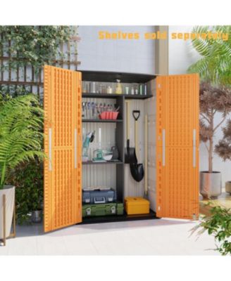 Outdoor Storage Shed with Sliding Door ,Double Cabinet