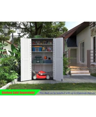 50 "W x 29" D x 79.53"H Outdoor Storage Shed with Sliding Door ,Double Cabinet