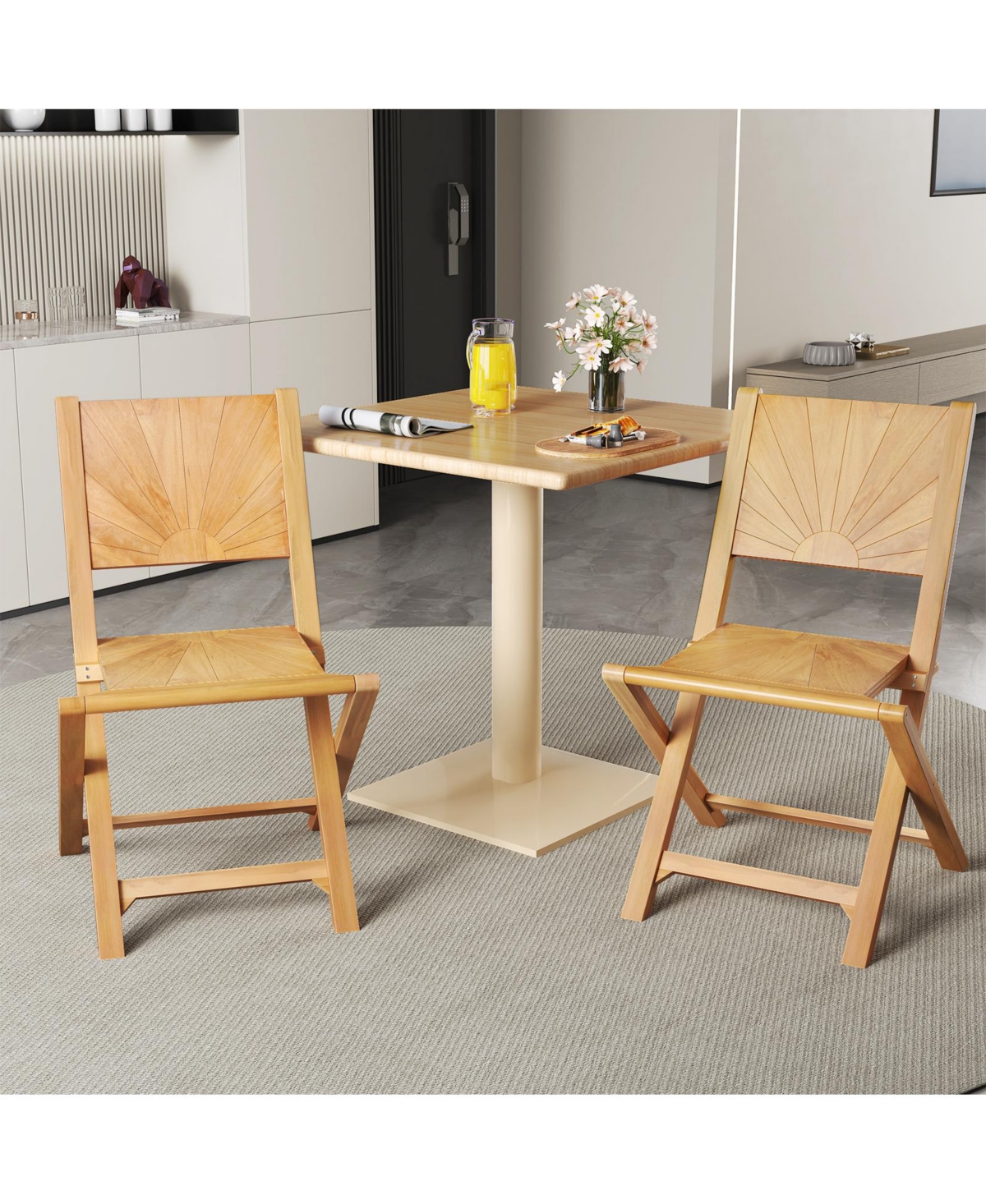 Gymax Pcs Folding Patio Chairs w/ Inclined Backrest Teak Wood Outdoor Dining Chairs