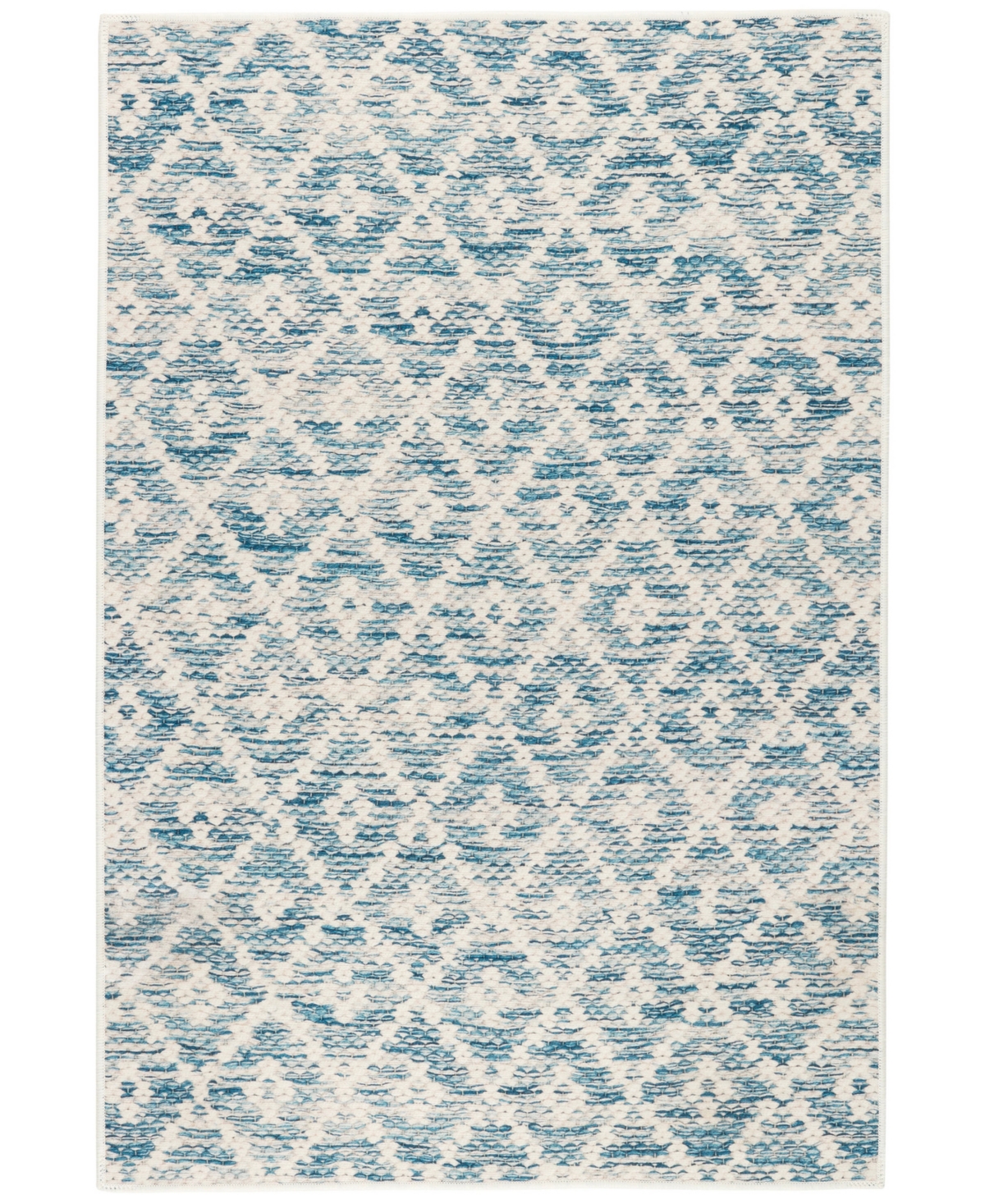 Dash And Albert Rugs By Annie Selke Melange Diamond Machine Washable Da2045 5'x8' Area Rug In Blue