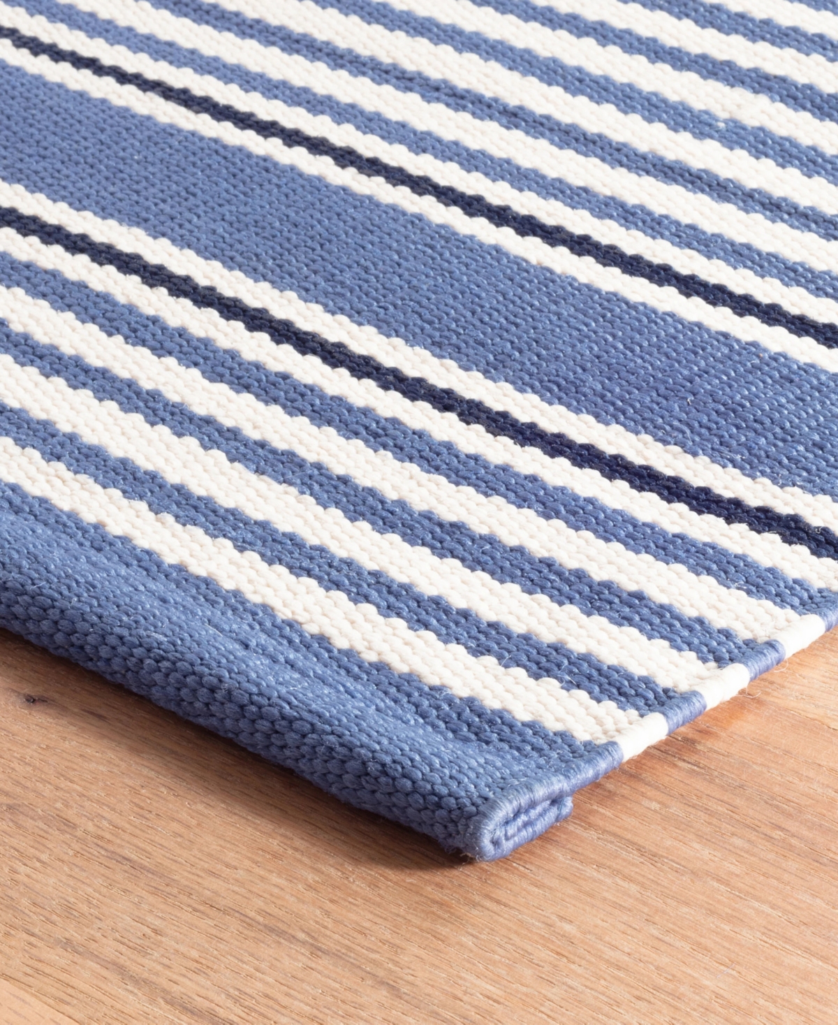 Dash And Albert Rugs By Annie Selke Rugby Stripe Indoor/outdoor Rdb176 2'x3' Area Rug In Blue