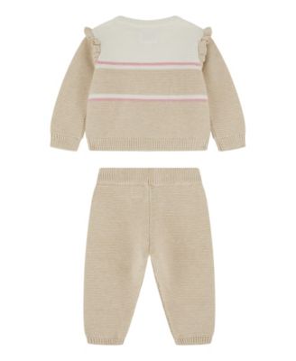 Baby Girl Ruffle Long Sleeve Sweater and Sweater Pant Set