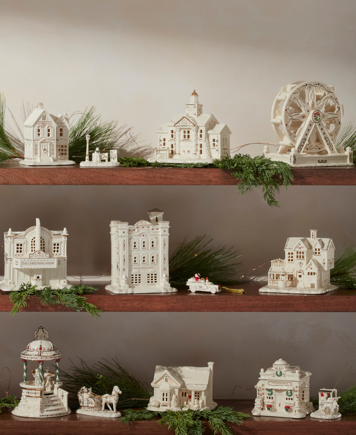Lenox From The Vault!  Mistletoe Park Horse & Sleigh Figurine, Exclusively At Macy's In Neutral