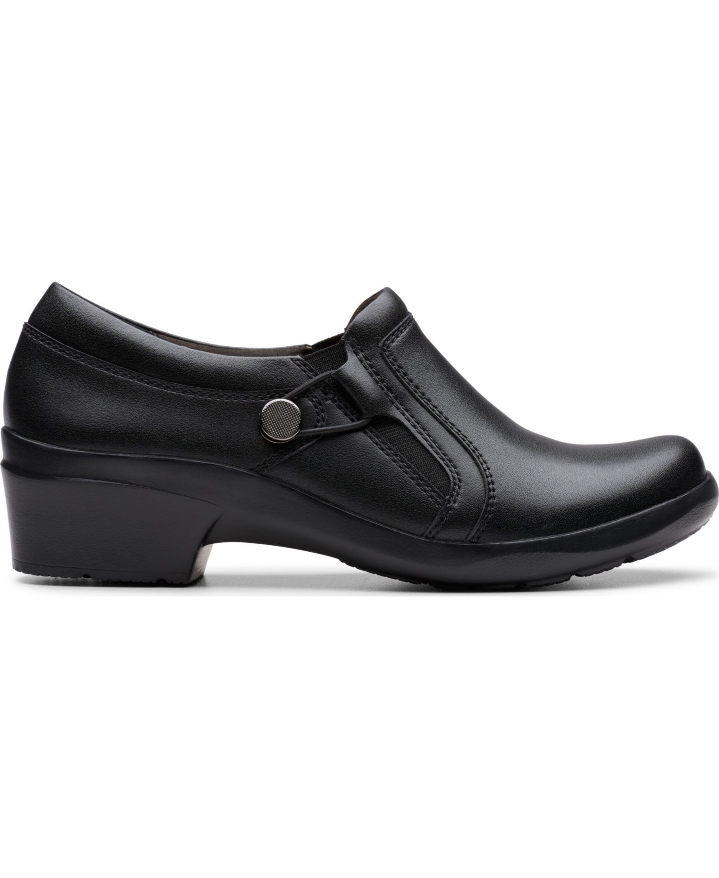 Женские туфли Clarks Collection Angie Holly Slip On, цвет: Чёрный кожаный — фото 2