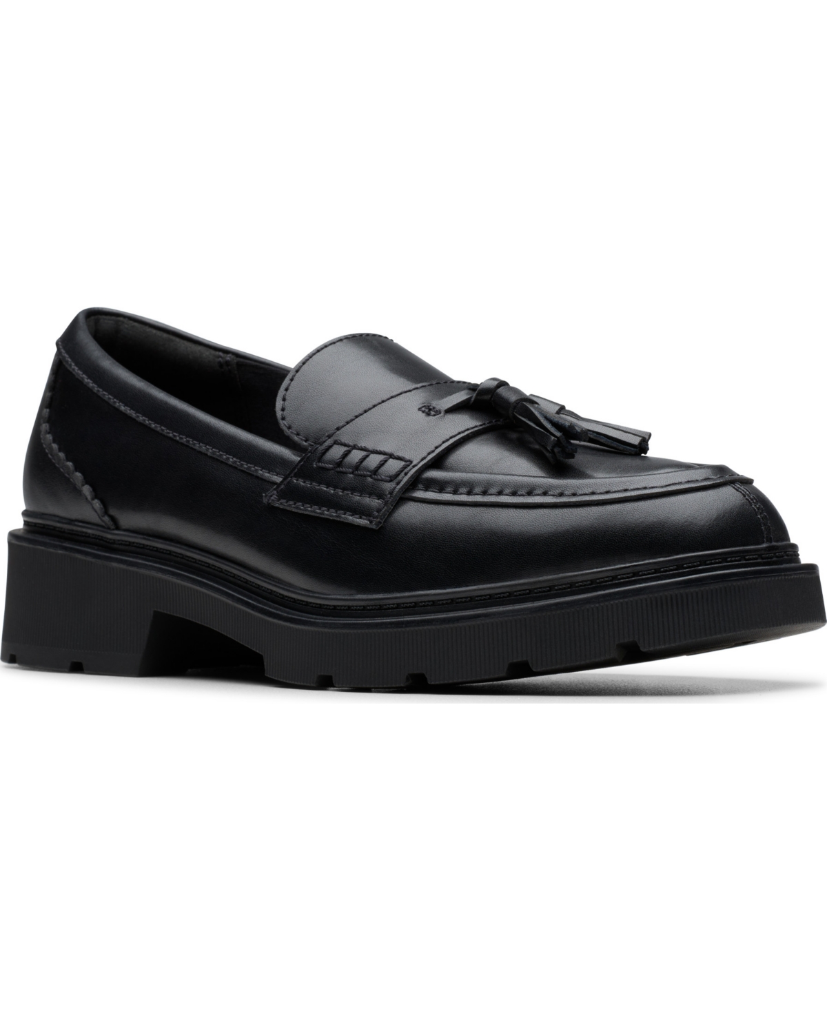 Women's Lauryl Tassel Slip-On Loafers - Black Leather