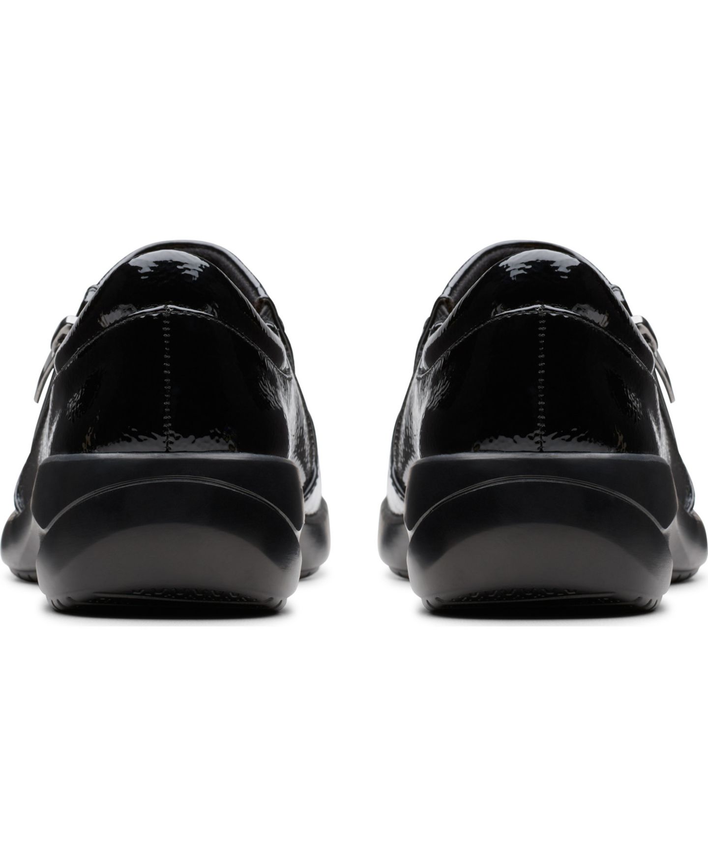 Женские балетки Clarks Kaetlyn Mila с круглым носом, цвет: Чёрный лаковый — фото 3