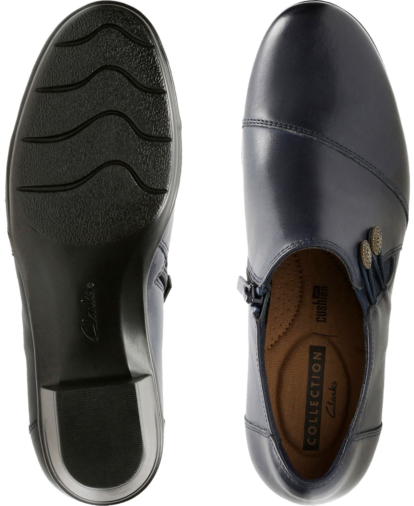 Женские кожаные ботильоны Clarks Collection Emslie Warren, цвет: Чёрный — фото 19