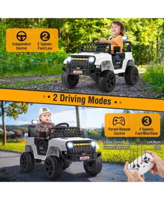 12V Kids Ride on Truck Car Battery Powered Toddler Electric Vehicle w/ 3 Speeds