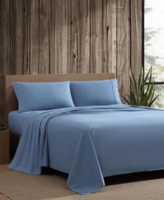 Solid Brushed 180-Thread Count Cotton Percale 3-Pc. Sheet Set, Twin