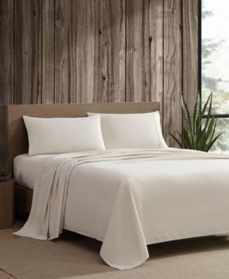 Solid Brushed 180-Thread Count Cotton Percale 4-Pc. Sheet Set, King