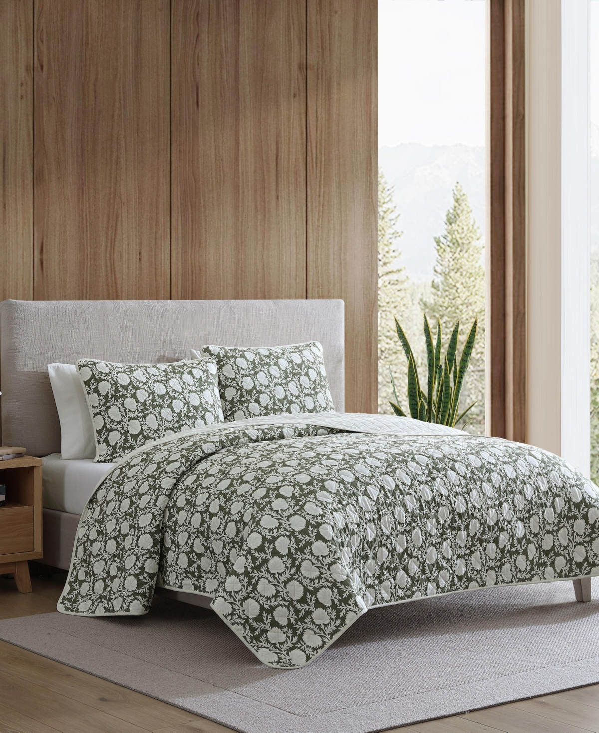 Eddie Bauer Garden Bloom Cotton Reversible -Pc. Quilt Set