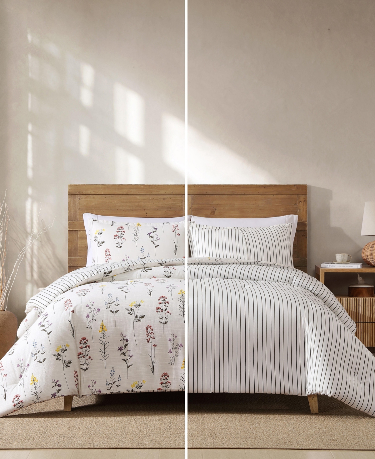 Eddie Bauer Wildflower Cotton Reversible 3-Pc. Comforter Set