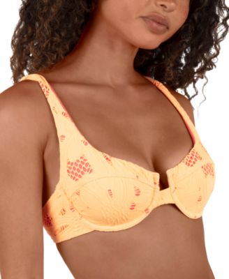 Juniors' Floral Field Underwire Bikini Top