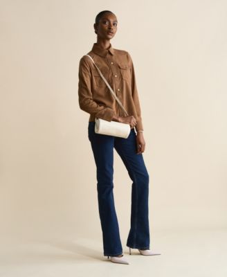 Women's Leather Barrel Bag, Created for Macy's