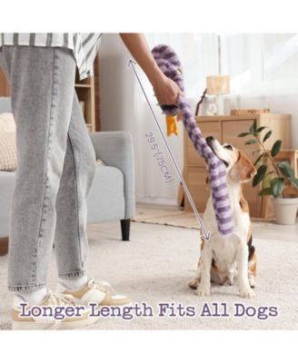 Snacker Snake Snuffle Dog Toy, No Stuffing Squeaky&Crinkle Plush Toy