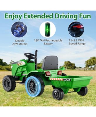 2-in-1 Kids Ride On Tractor 12V Battery Powered Toy Car w/ Remote Control