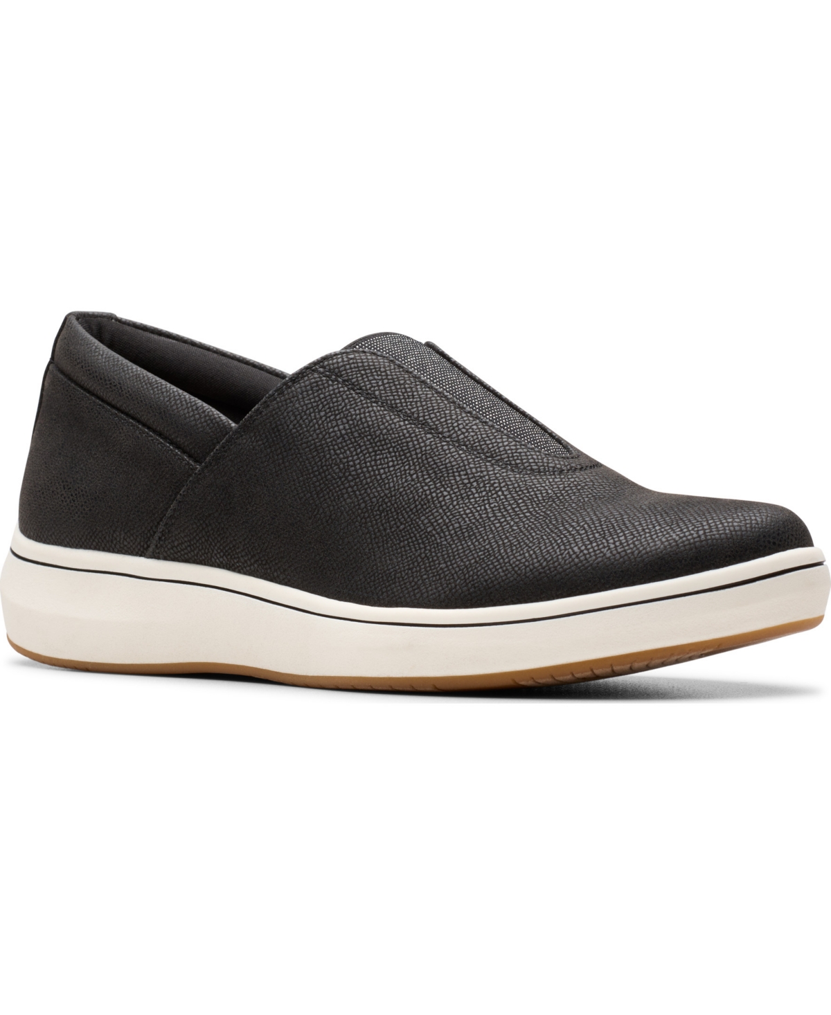 Women's Cloudsteppers Breeze Sky Ria Round Toe Shoes - Black, White Textile