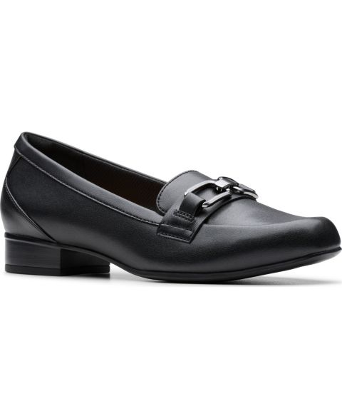 Женские туфли Clarks Juliet Echo Slip-On, цвет: Чёрный кожаный