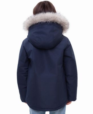 Little and Big Boys' Parka Jacket with Removable Trim
