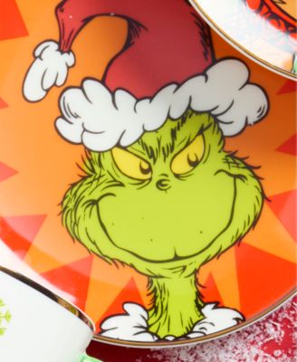 Merry Grinchmas Tidbit Plates, Set of 4