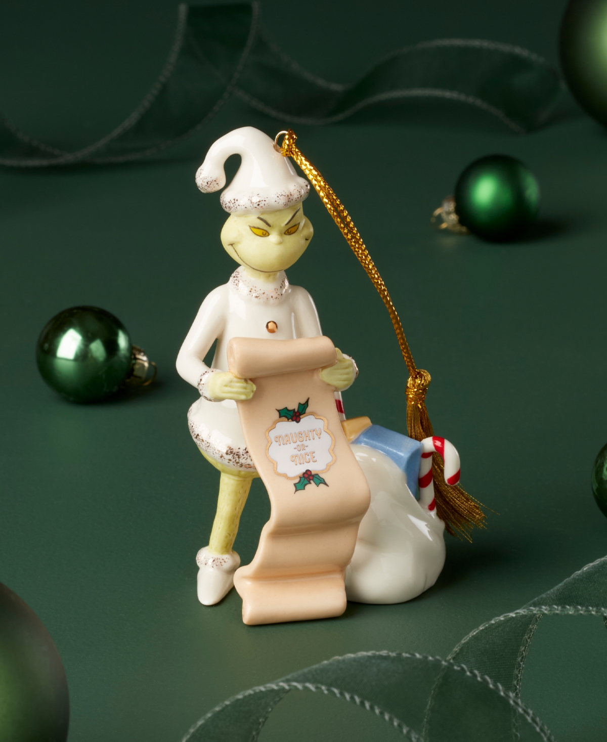Lenox The Grinch List Holiday Ornament In Multi