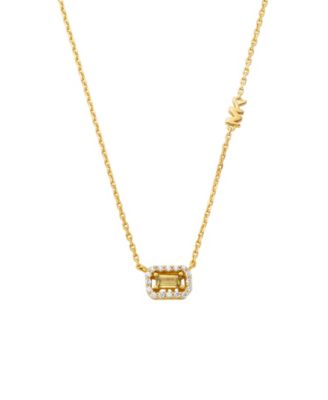 Cubic Zirconia Cut Pendant Necklace