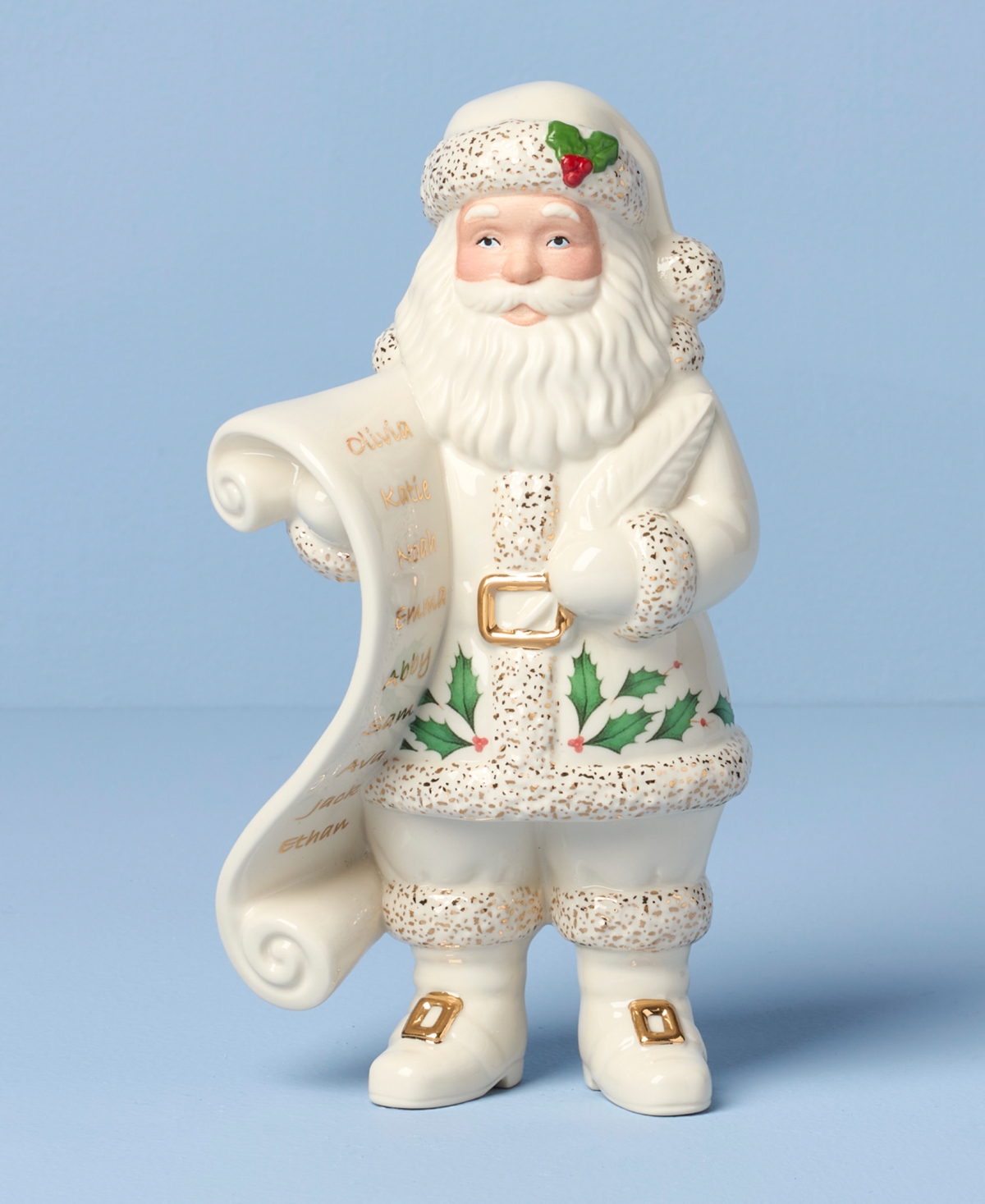 Lenox 2025 Santa With List Figurine In White
