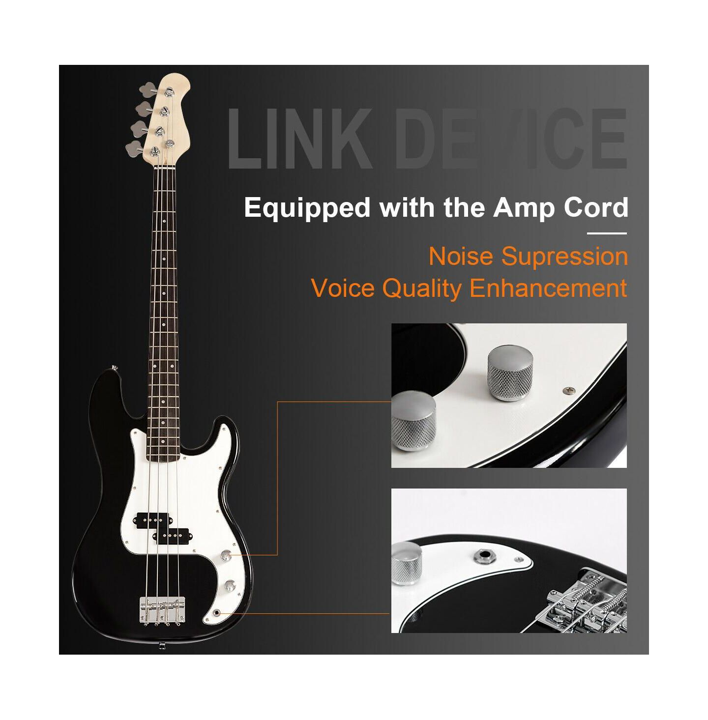 Детская игрушка Mecale 4-String Ready-to-Play Electric Bass Guitar, цвет: Чёрный — фото 6