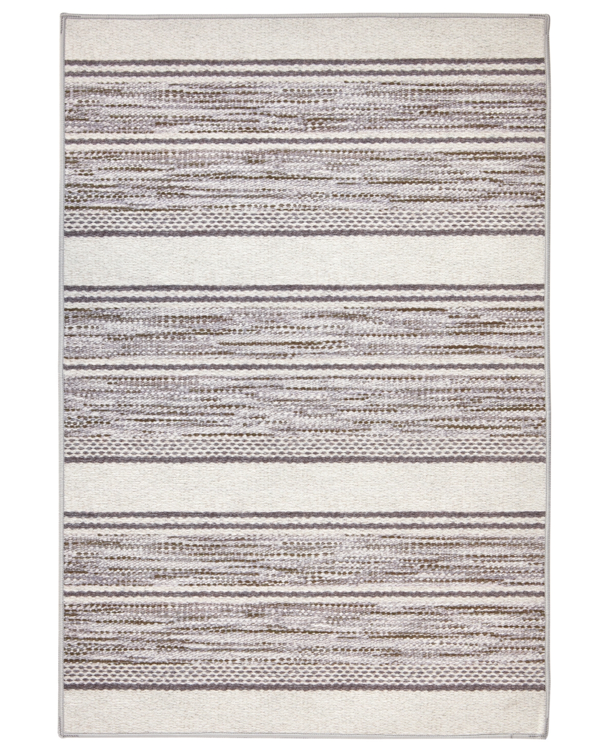 Dash And Albert Rugs By Annie Selke Ellington Stripe Machine Washable Da2340 2'x3' Area Rug In Gray