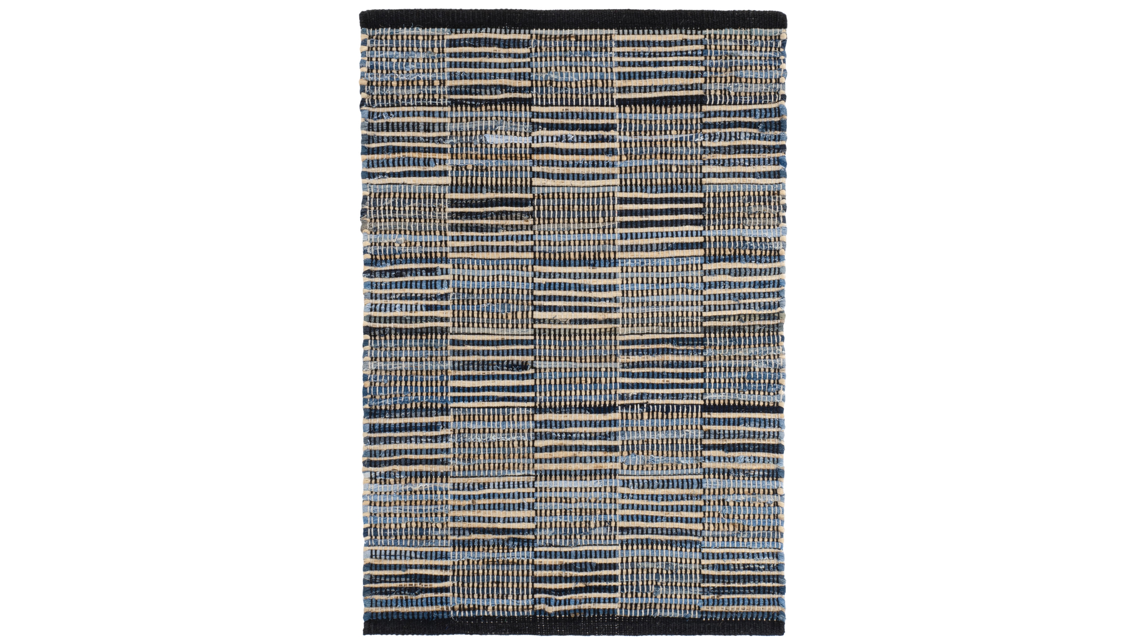 Dash and Albert Rugs by Annie Selke Denim Rag Gridwork DA2207 2'6''x8' Runner Area Rug