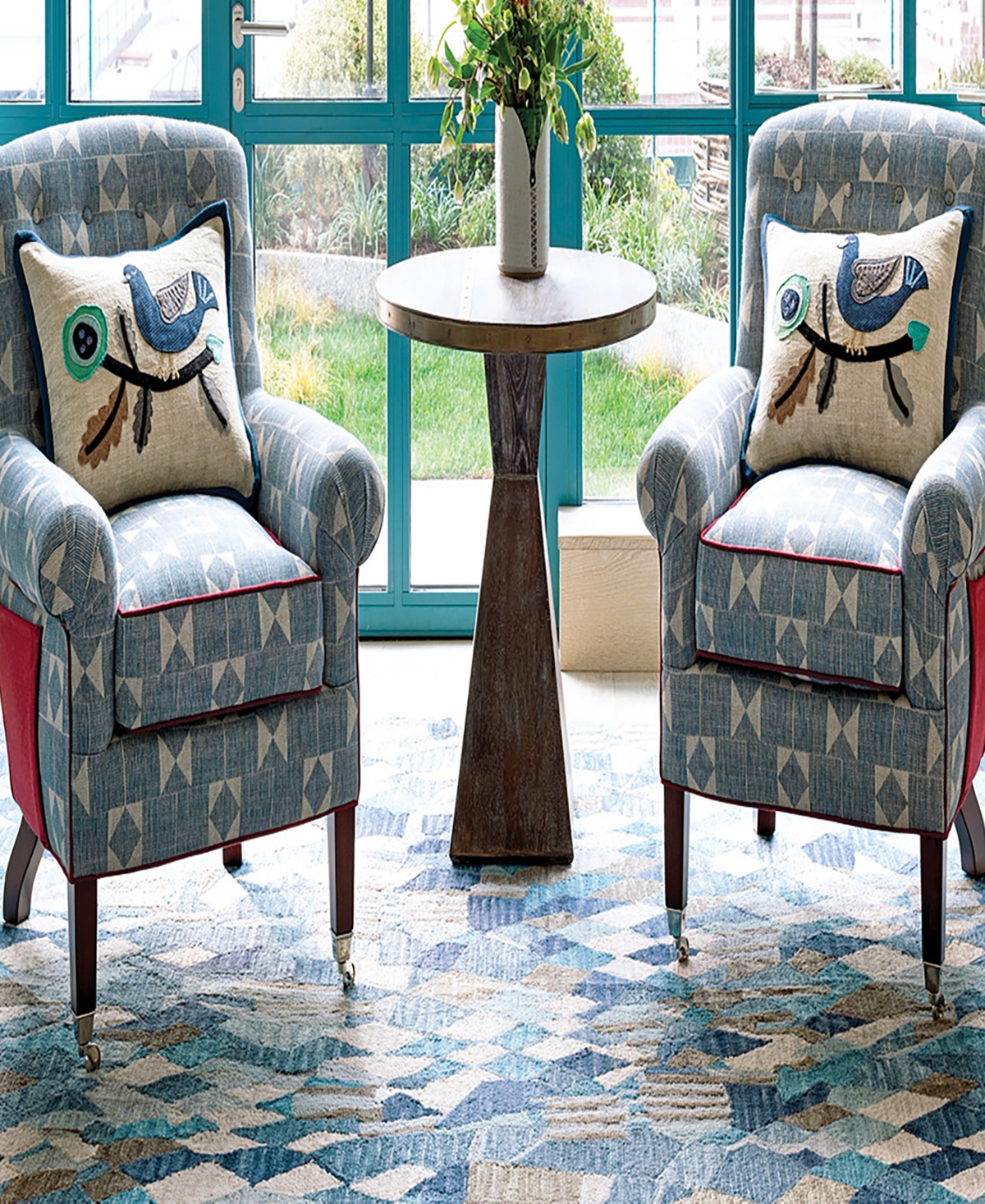 Dash And Albert Rugs By Annie Selke Deer Leap Da2001 9'x12' Area Rug In Blue
