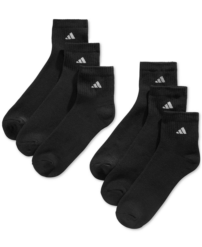 adidas Men's Cushioned Quarter Extended Size Socks, 6-Pack & Reviews ...