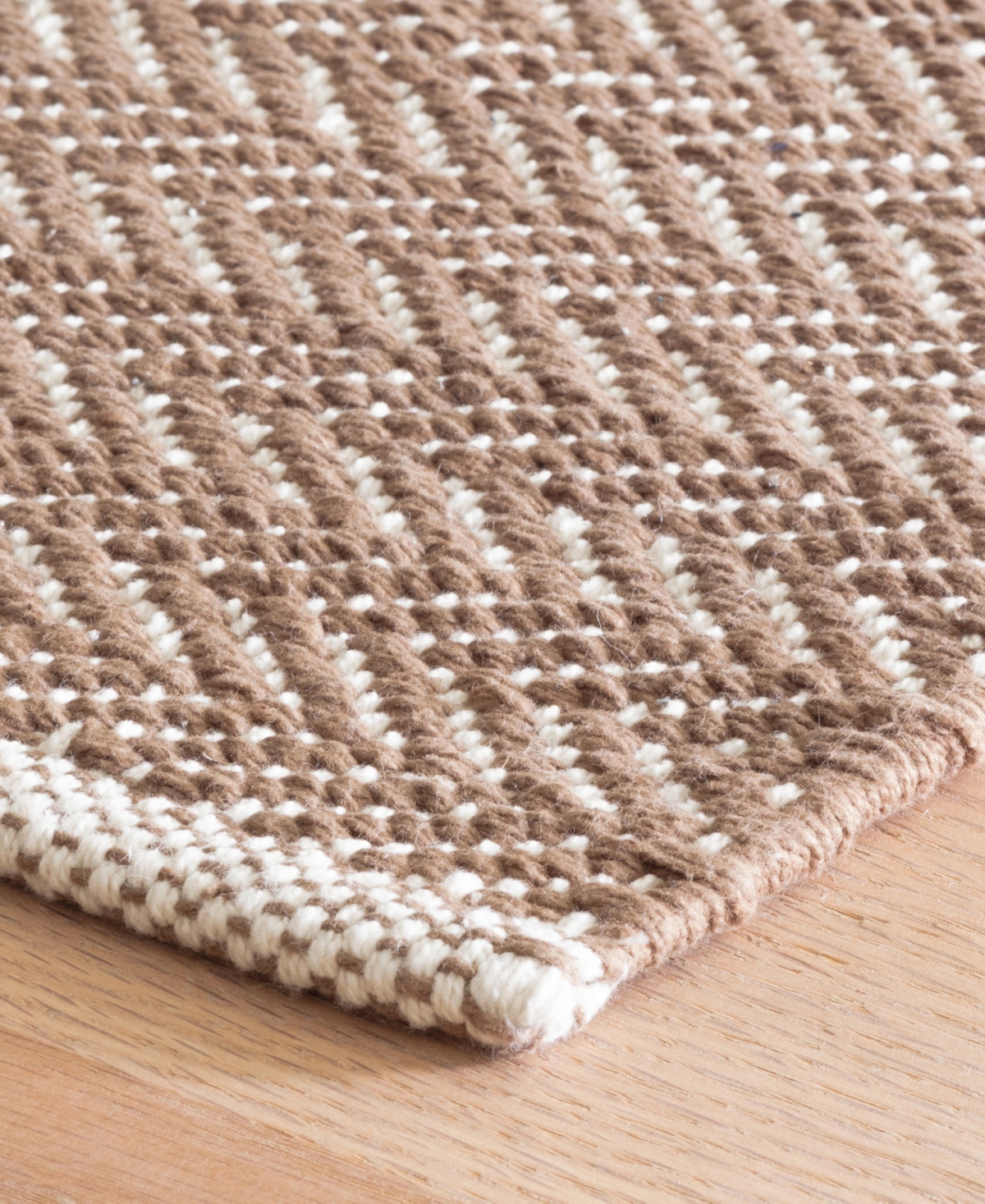 Dash And Albert Rugs By Annie Selke Herringbone Cotton Rda359 8'x10' Area Rug In Brown