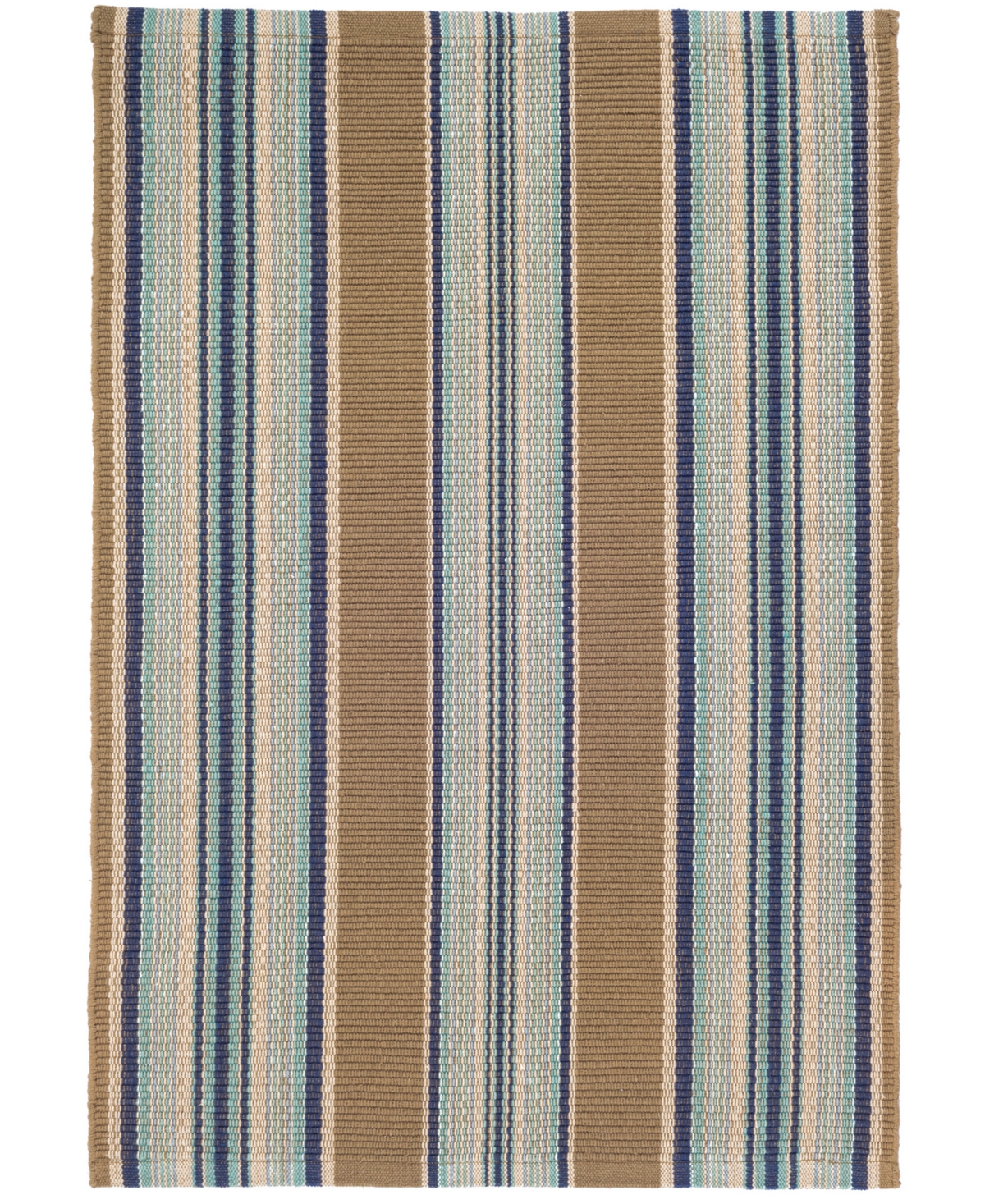 Dash And Albert Rugs By Annie Selke Blue Heron Stripe Rp41 6'x9' Area Rug In Blue