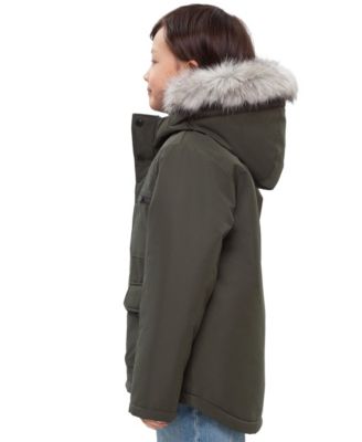 Little and Big Boys' Parka Jacket with Removable Trim